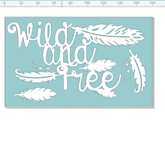 Wild and free 110 x 180mm, boho, feathers,